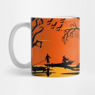 Halloween witch Fishing shirt-Funny Witch fishing Mug